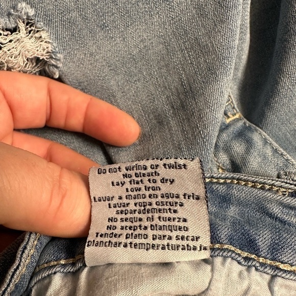 Judy Blue Distressed Denim Stretch Shorts, Size Small - Picture 11 of 12